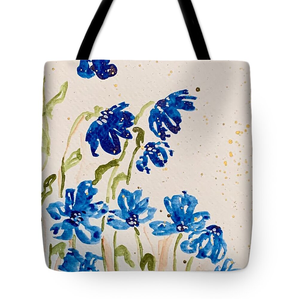 Abstract Blue Floral 2 - Tote Bag