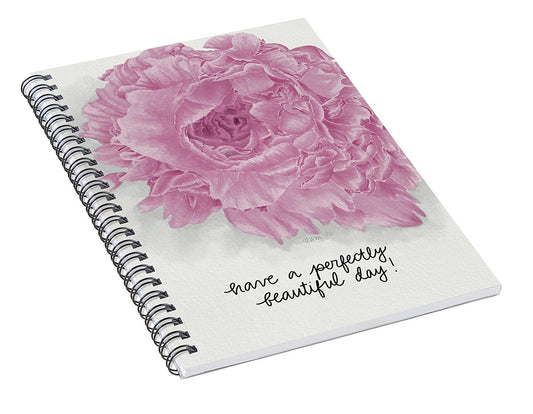 Beautiful Day, Peony - Spiral Notebook