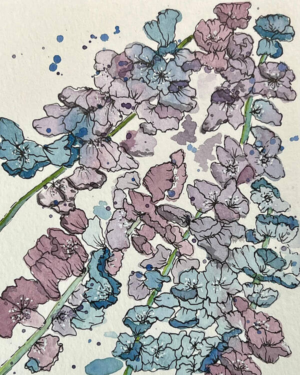 Dappled Lilacs - Art Print