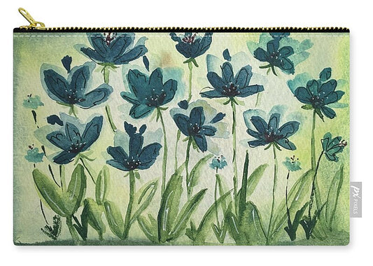 Field of Blue Flowers - Zip Pouch
