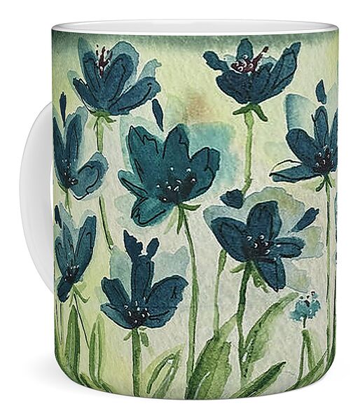 Field of Blue Flowers - Mug