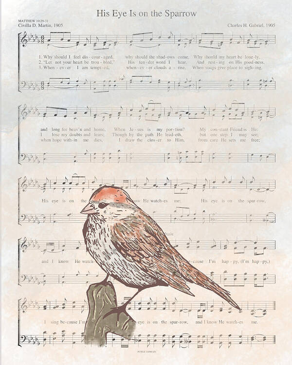 His Eye Is on the Sparrow - Art Print