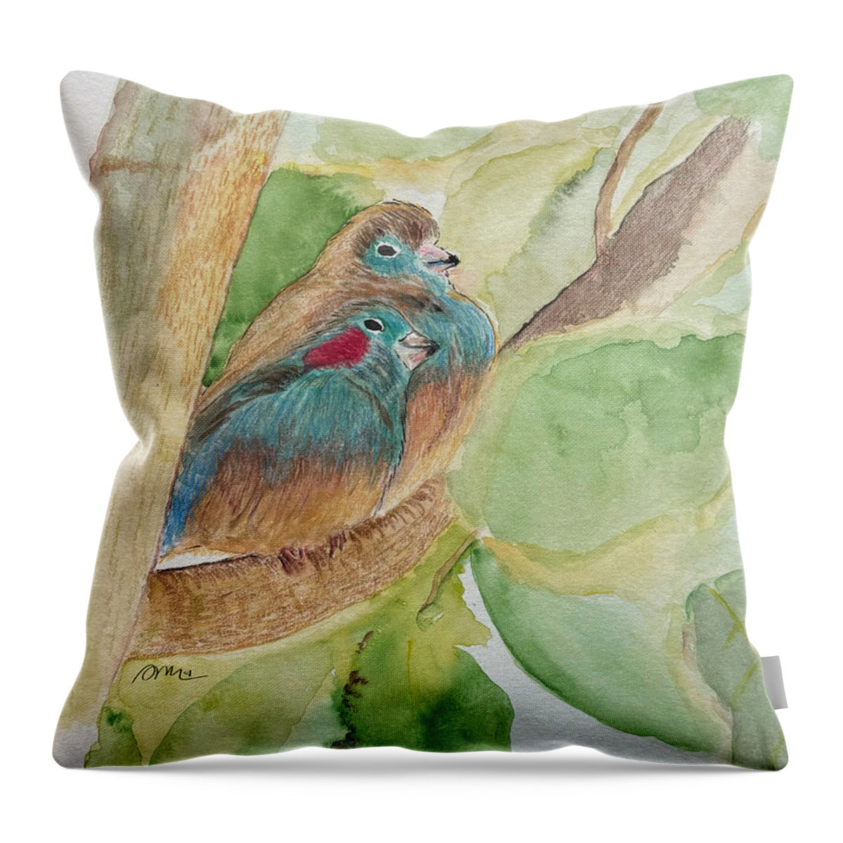 Love Birds - Throw Pillow