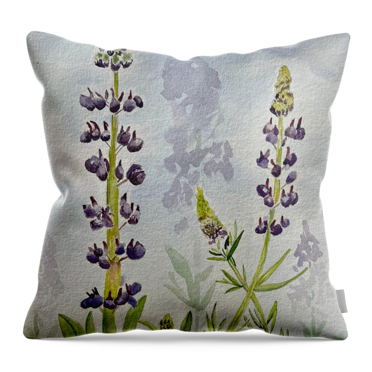 Lupines - Throw Pillow