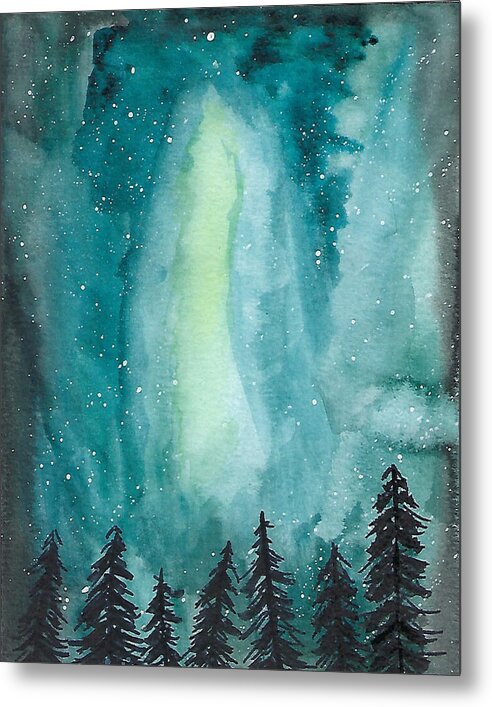 Northern Lights - Metal Print