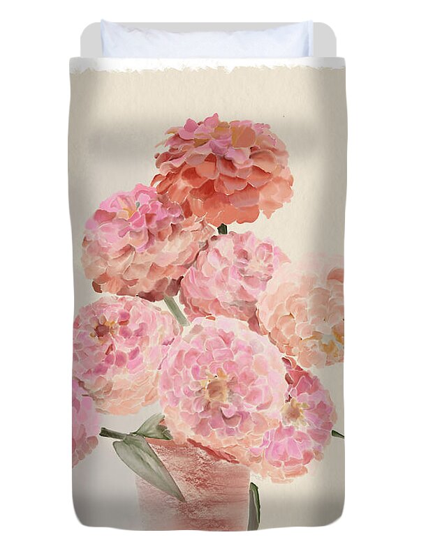 Pink Dahlias - Duvet Cover