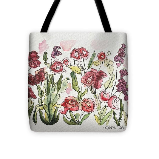 Pink Garden Watercolor - Tote Bag