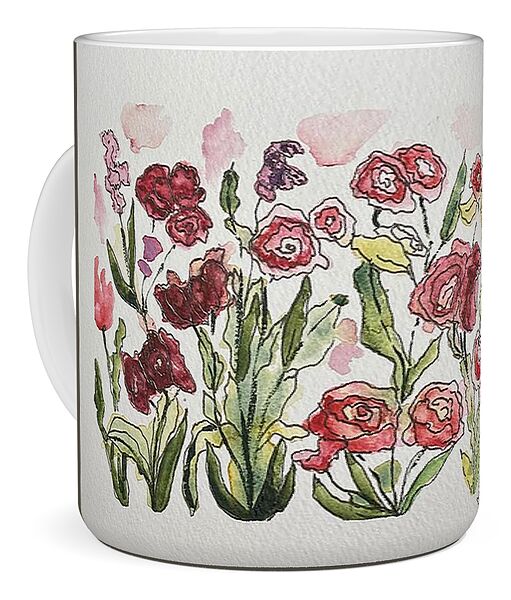 Pink Garden Watercolor - Mug