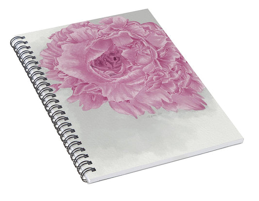 Pink Peony Close-Up - Spiral Notebook