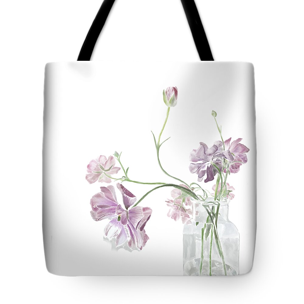 Purple Sweet Peas - Tote Bag
