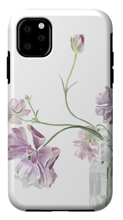 Purple Sweet Peas - Phone Case