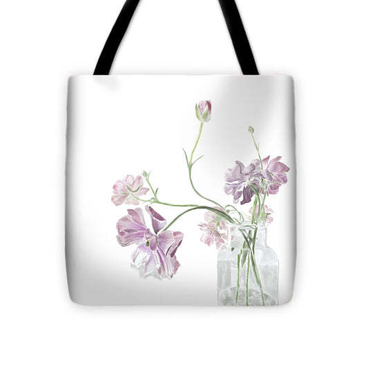 Purple Sweet Peas - Tote Bag