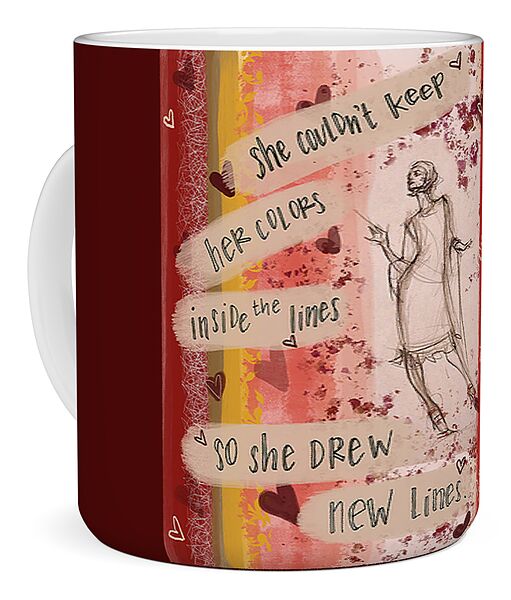 She Drew New Lines - Mug