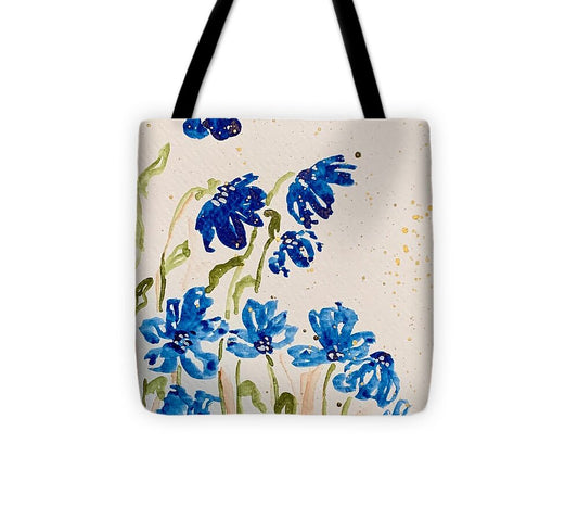 Abstract Blue Floral 2 - Tote Bag