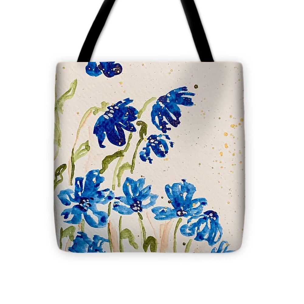 Abstract Blue Floral 2 - Tote Bag