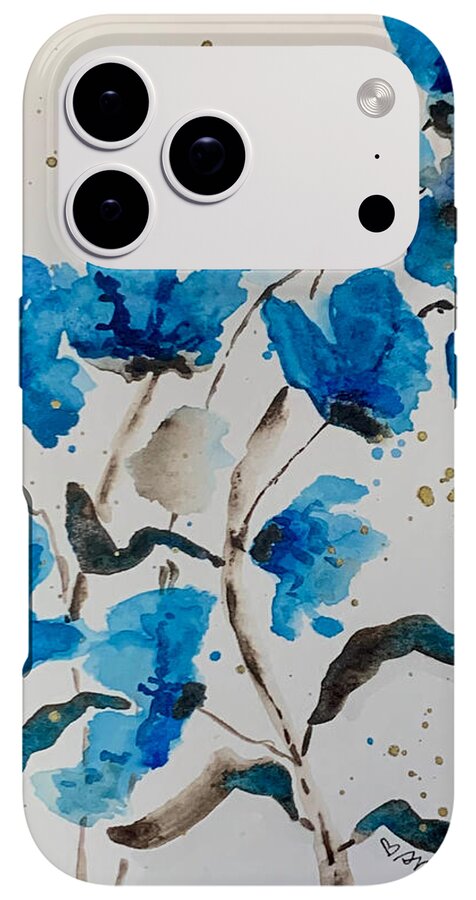 Abstract Blue Floral - Phone Case