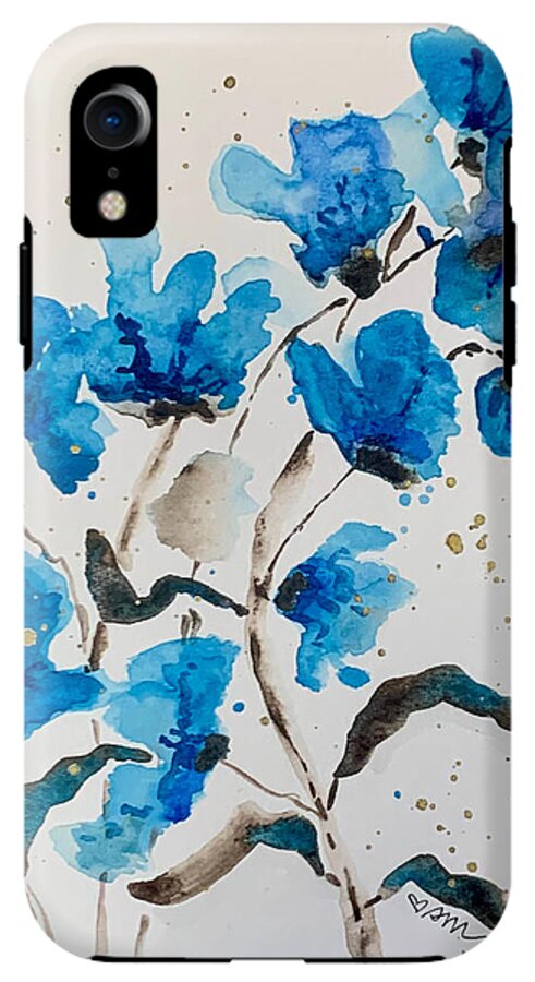 Abstract Blue Floral - Phone Case