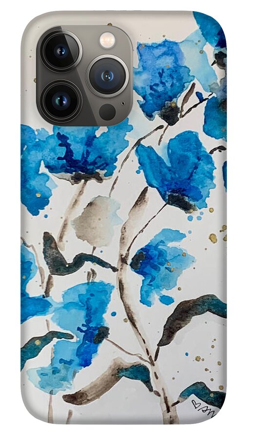 Abstract Blue Floral - Phone Case