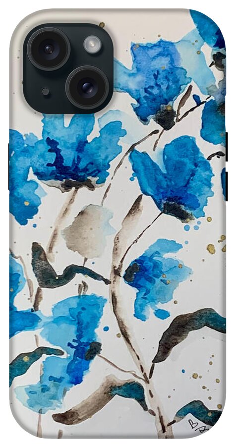 Abstract Blue Floral - Phone Case