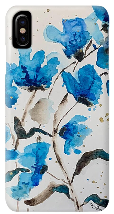 Abstract Blue Floral - Phone Case