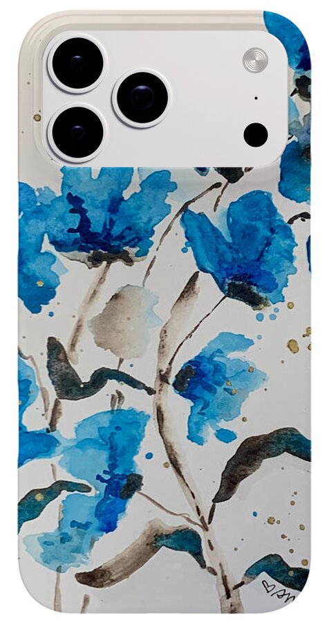 Abstract Blue Floral - Phone Case