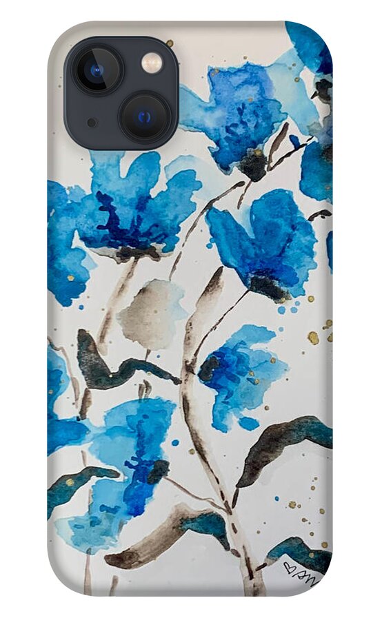 Abstract Blue Floral - Phone Case
