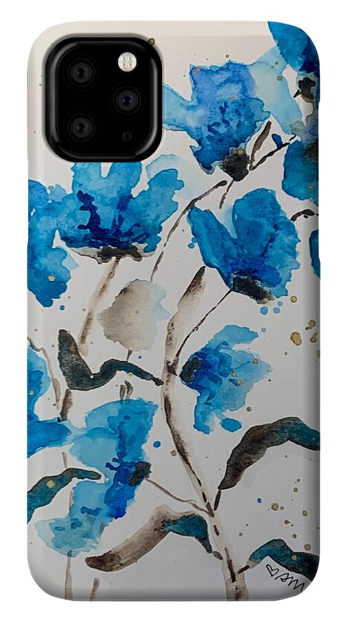 Abstract Blue Floral - Phone Case
