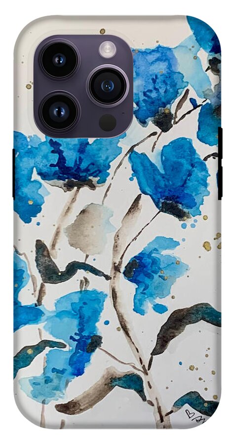 Abstract Blue Floral - Phone Case