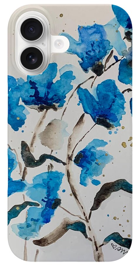 Abstract Blue Floral - Phone Case
