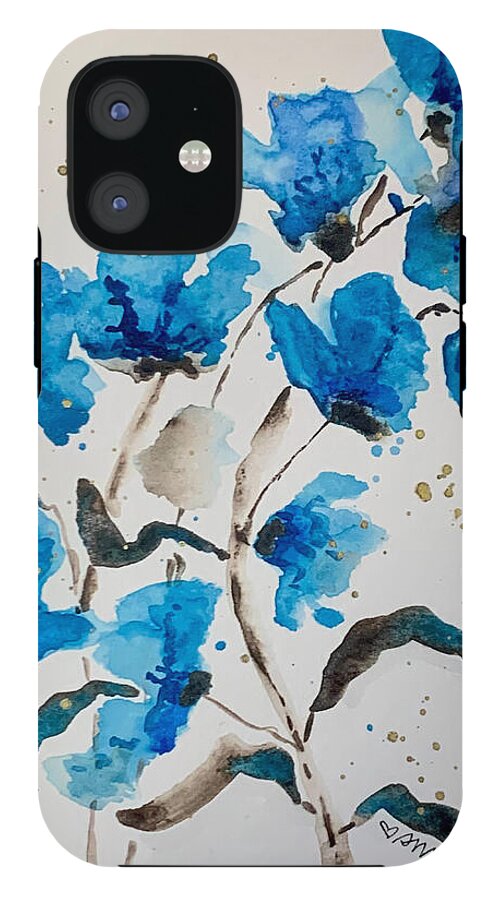 Abstract Blue Floral - Phone Case