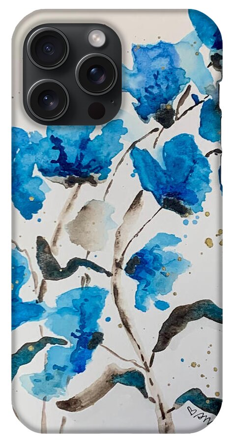 Abstract Blue Floral - Phone Case