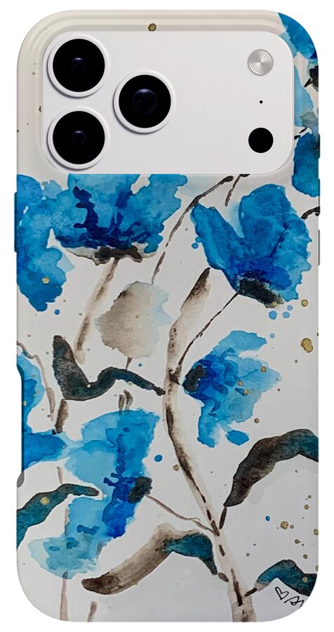 Abstract Blue Floral - Phone Case