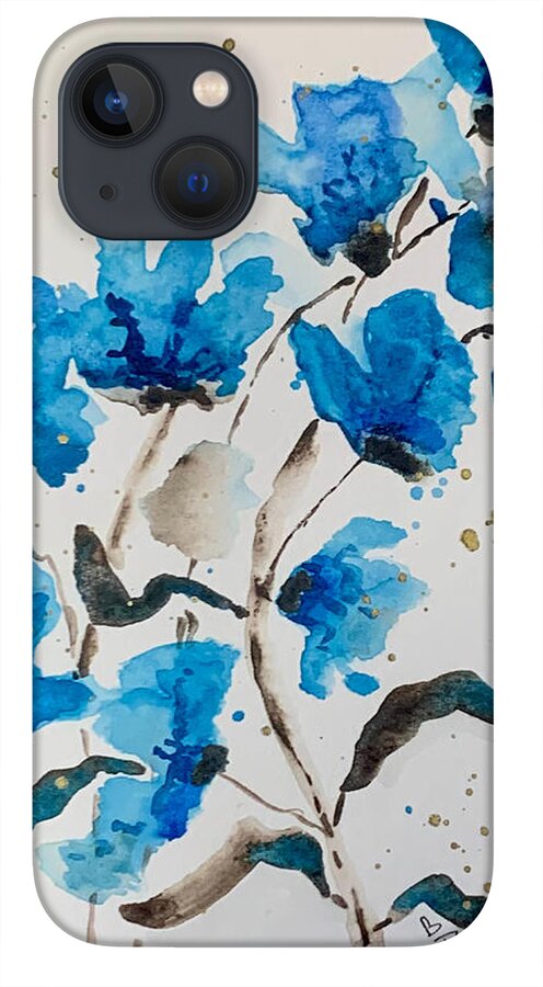 Abstract Blue Floral - Phone Case