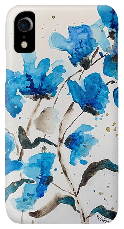 Abstract Blue Floral - Phone Case