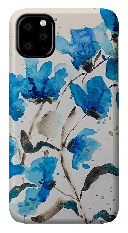 Abstract Blue Floral - Phone Case