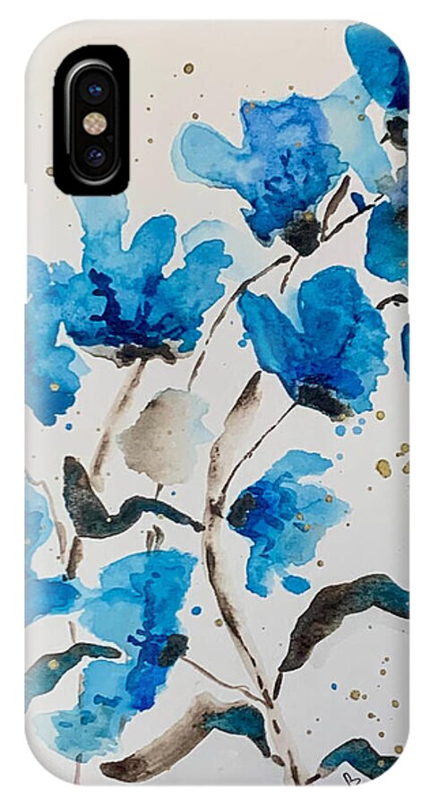 Abstract Blue Floral - Phone Case