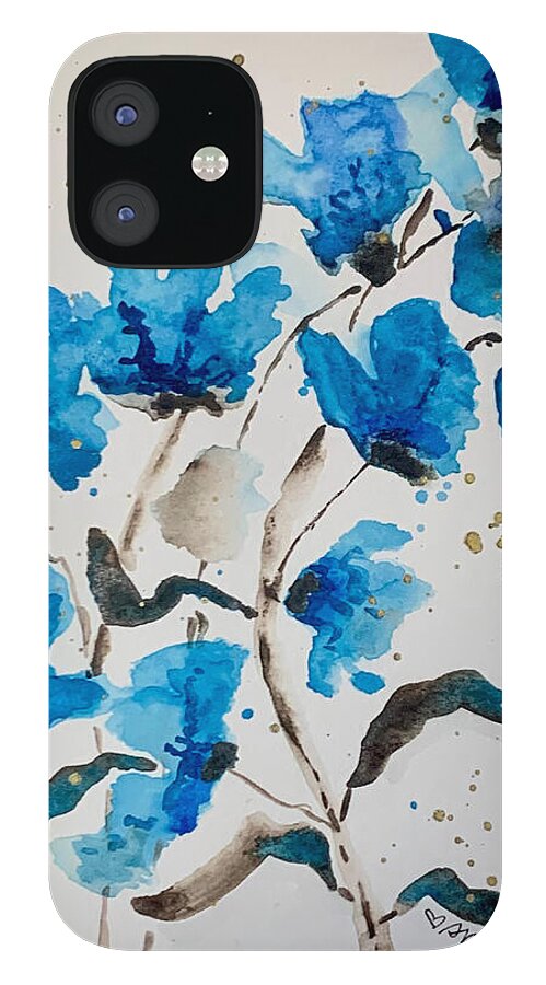 Abstract Blue Floral - Phone Case