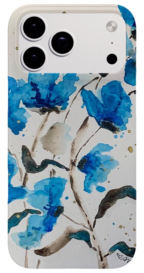 Abstract Blue Floral - Phone Case