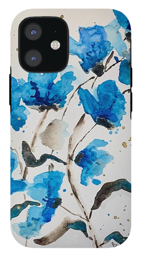 Abstract Blue Floral - Phone Case