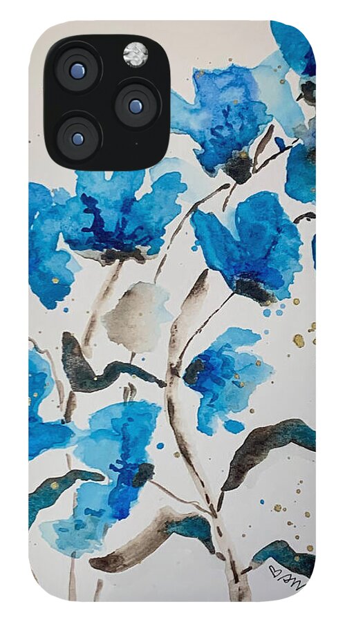 Abstract Blue Floral - Phone Case