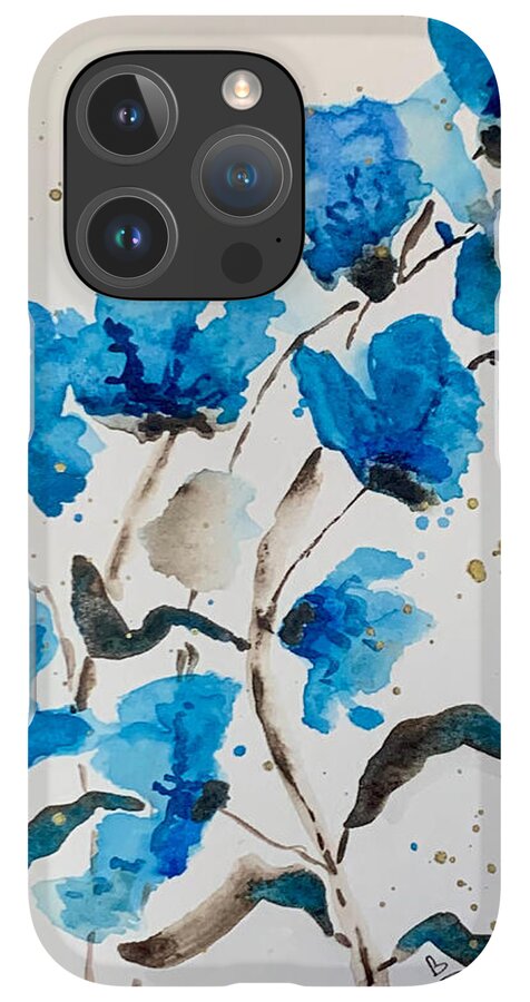 Abstract Blue Floral - Phone Case