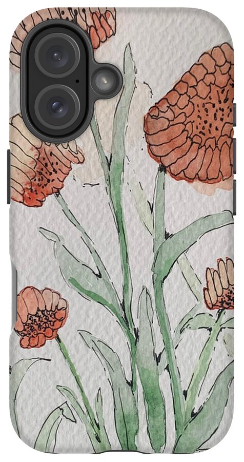 Abstract Coral Floral - Phone Case