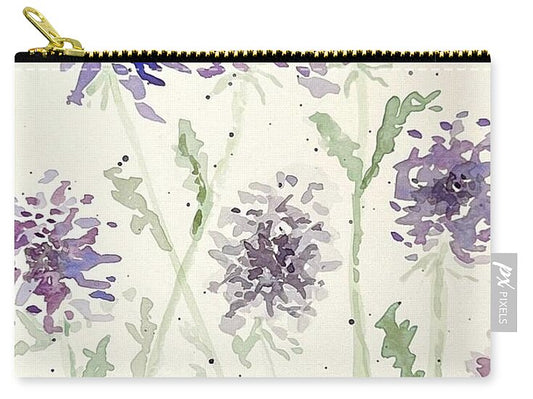Abstract Purple Mums - Zip Pouch