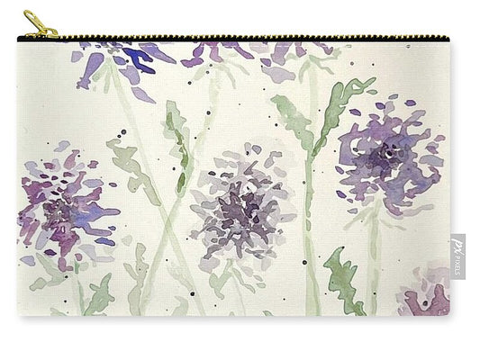 Abstract Purple Mums - Zip Pouch