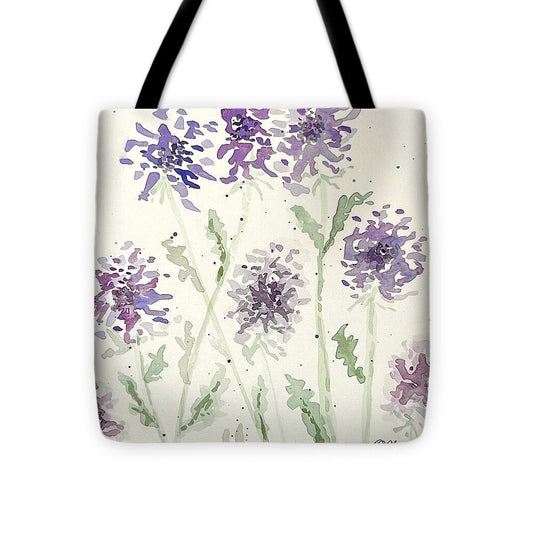 Abstract Purple Mums - Tote Bag