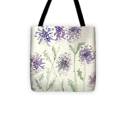 Abstract Purple Mums - Tote Bag