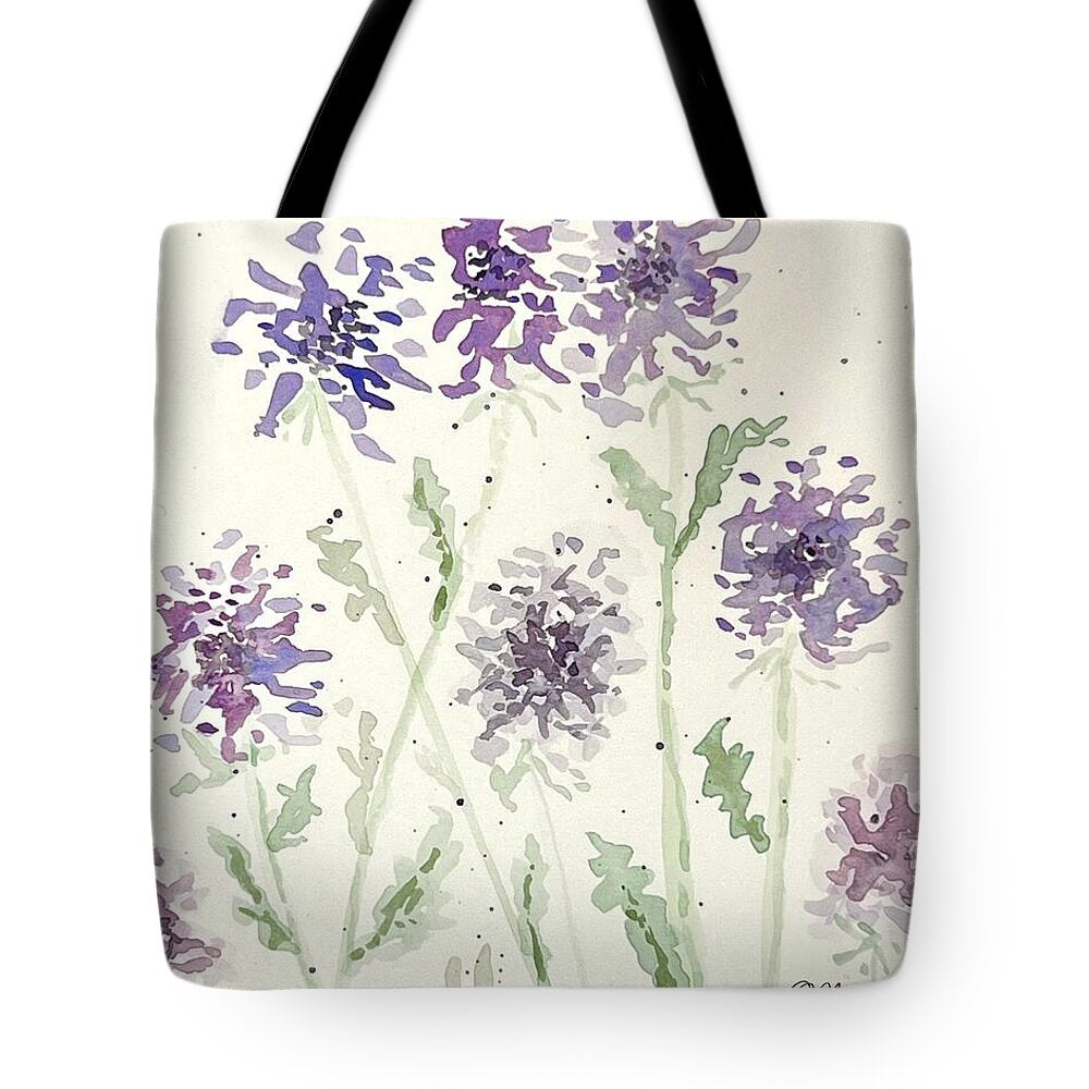 Abstract Purple Mums - Tote Bag