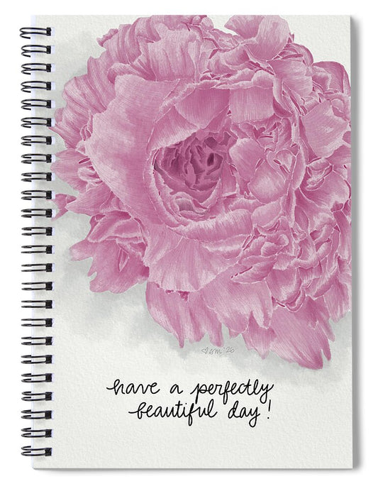 Beautiful Day, Peony - Spiral Notebook