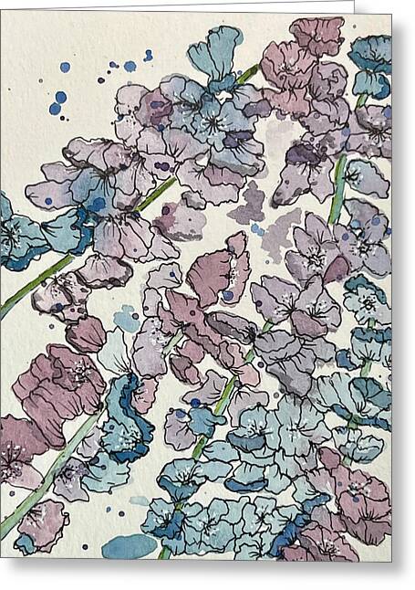 Dappled Lilacs - Greeting Card