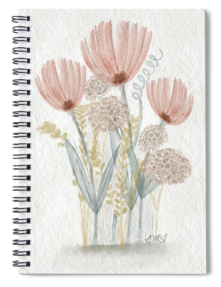 Delicate Floral Arrangement - Spiral Notebook
